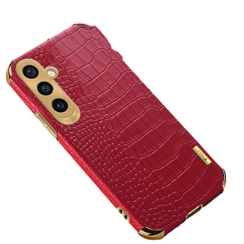 For Samsung Galaxy A25 5G (Global) (161.0 x 76.5 x 8.3mm) Cell Phone Case Crocodile Texture Electroplating Cover