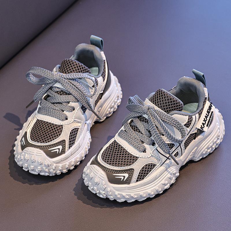 Girls' color-blocked sneakers for small, medium, and large children2026New Autumn Mesh Children's Running Shoes Boys' Casual Shoes