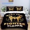 Muaythai Customize Your Name Duvet Cover Soft Bedding Set For Bedroom Guest Room And Dorm Decoration Threepiece Set Includes 1 Duvet Cover 2