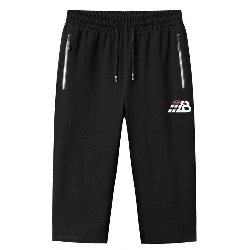 Шорты мужские летние хлопчатобумажные вязаные брюки средней длины с семью точками