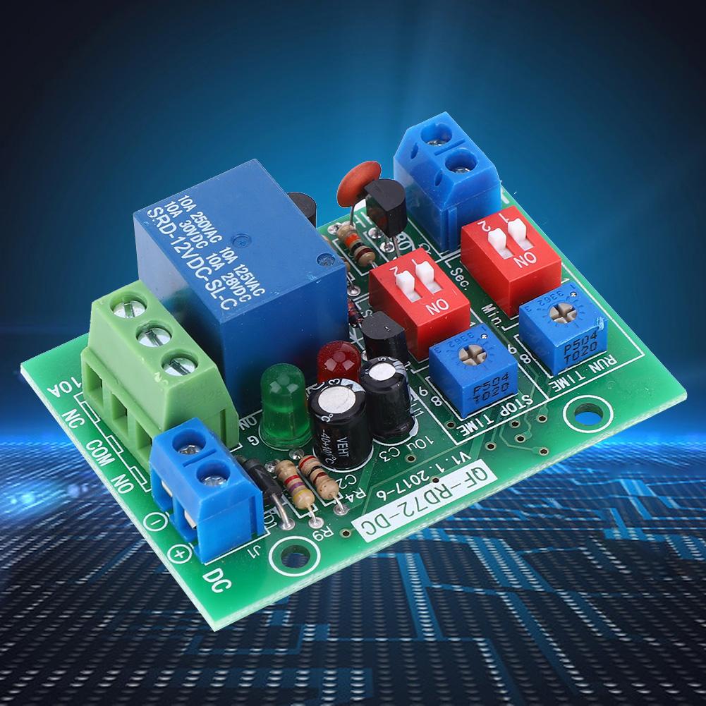 RD72DC12V Бесконечный цикл ВКЛ ВЫКЛ Релейный модуль Переключатель задержки срабатывания Бесконечный цикл Реле