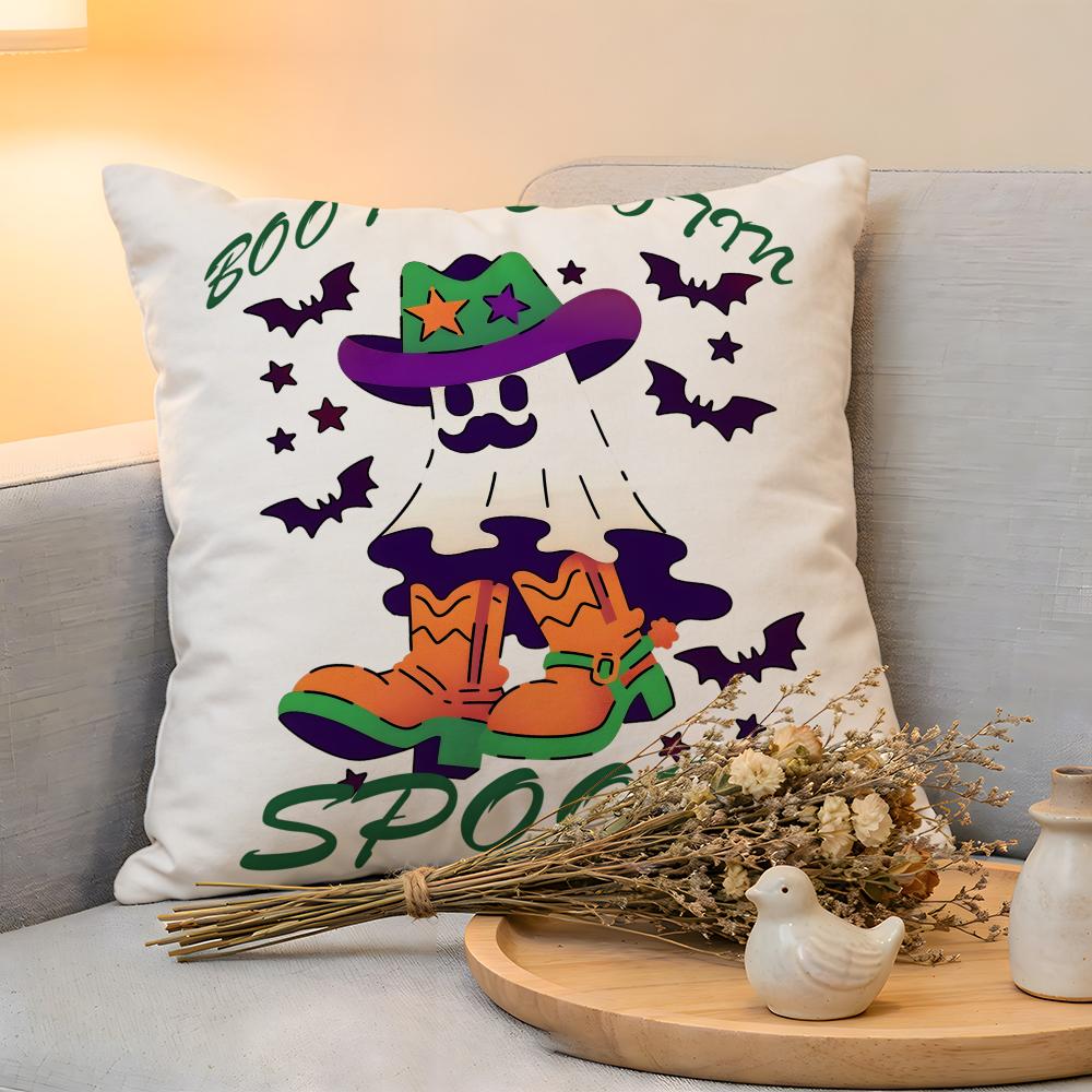 Cushion Cover Linen SkinFriendly Soft Decorative Case For Sofa Home Decor Anime Halloween Pillow cover