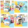 With Lock Square Change Jar Cute Metal Jewelry Box Simple Cartoon Piggy Bank  Home Decor