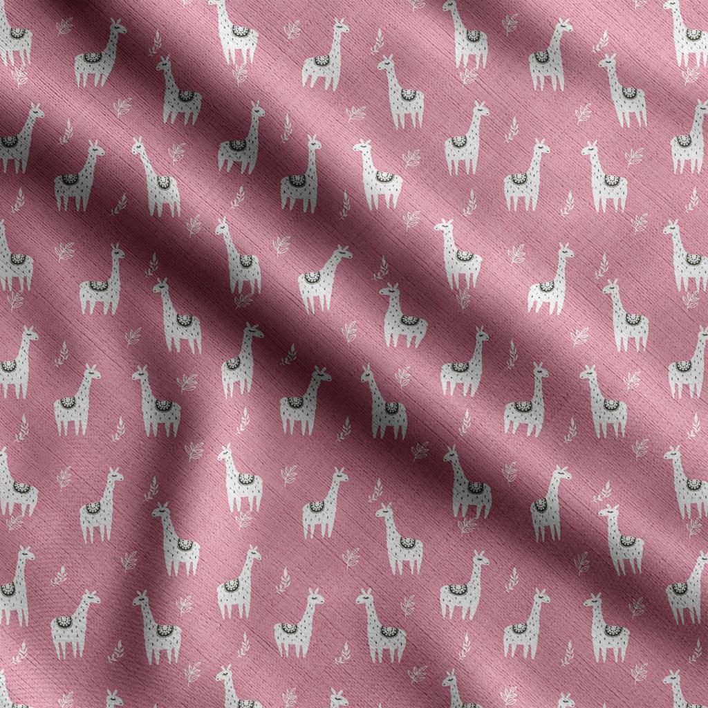 Soimoi Llama Alpaca Print,  Cotton Cambric, Quilting Fabric Sold by The Yard 42 Inch Wide, Medium Weight Cotton Fabric,