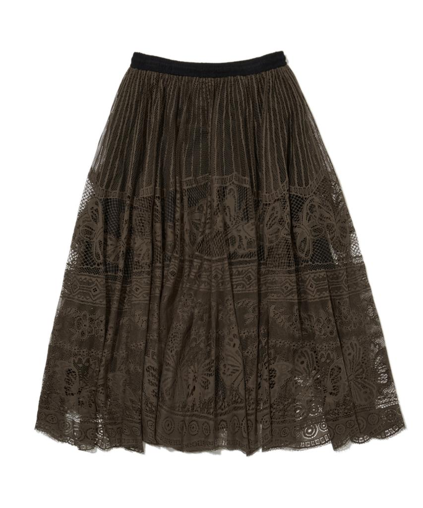 Юбка Penfield Lace Flare Длинная Коричневая_Fs1Ws15F