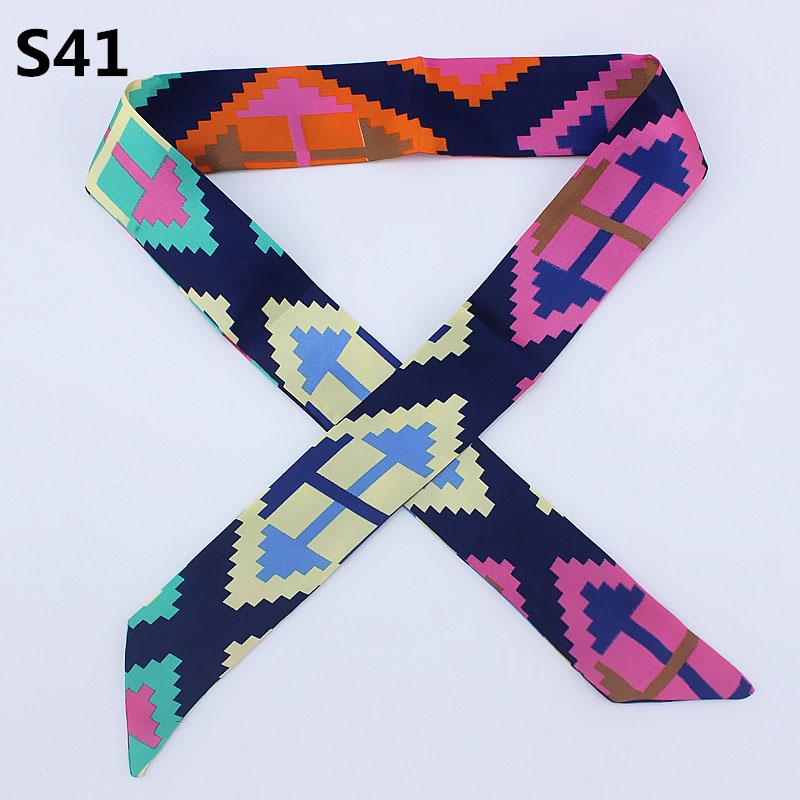 Fashion Silk Scarf Women Ribbon Tied Twilly Decoration Scarf Bag Handle Long Soft Scarf Scarves Unique
