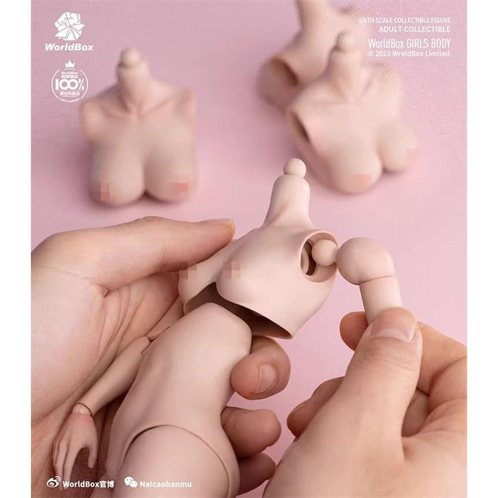 TOYBARJAPAN Фигурка для экшена в масштабе 1/6 Женские части тела с большой грудью AT201 AT202 AT203 D Чашка Светло-загорелая Кожа Тело не входит в комплект