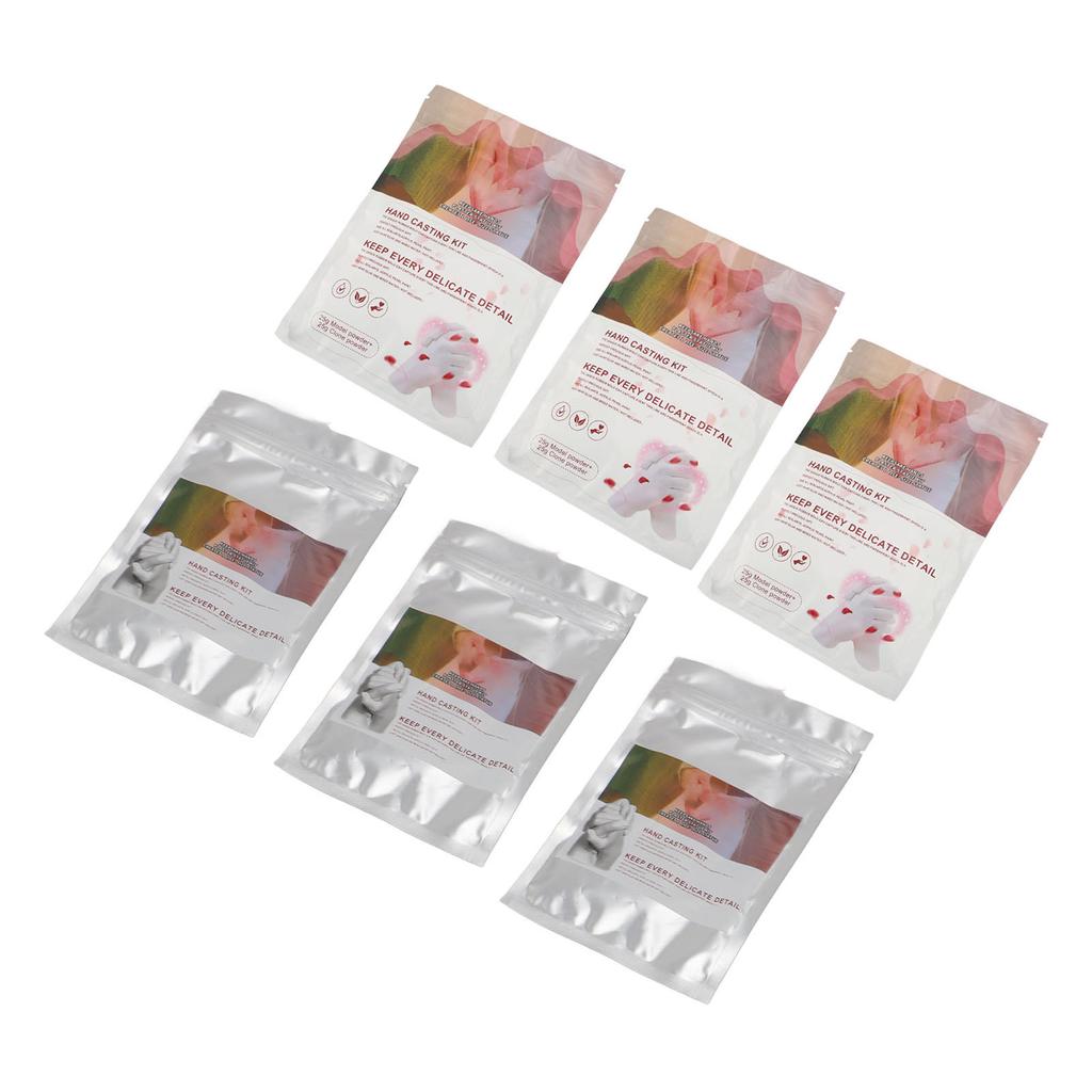 3 Sets Hand Molding Tools Plaster Hand Model Casting Kit for Couples Newborn Wedding Anniversary 25g