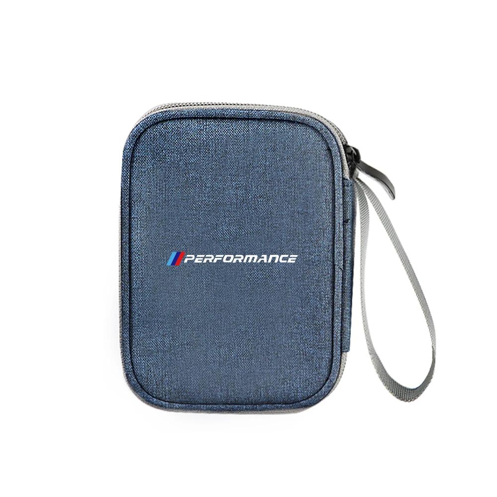 BAGH3 Car Sticker Car Organizer Portable Key Case Earphone Storage Bags For BMW M Performance M5 320 325 E28 E30 E34 E36 E39 E46 X5 X