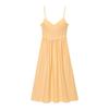 Summer New Product Women's Clothes Fashion Style Ruched Decorative Midi Heart-Shaped Collar Sling Dress 3152331