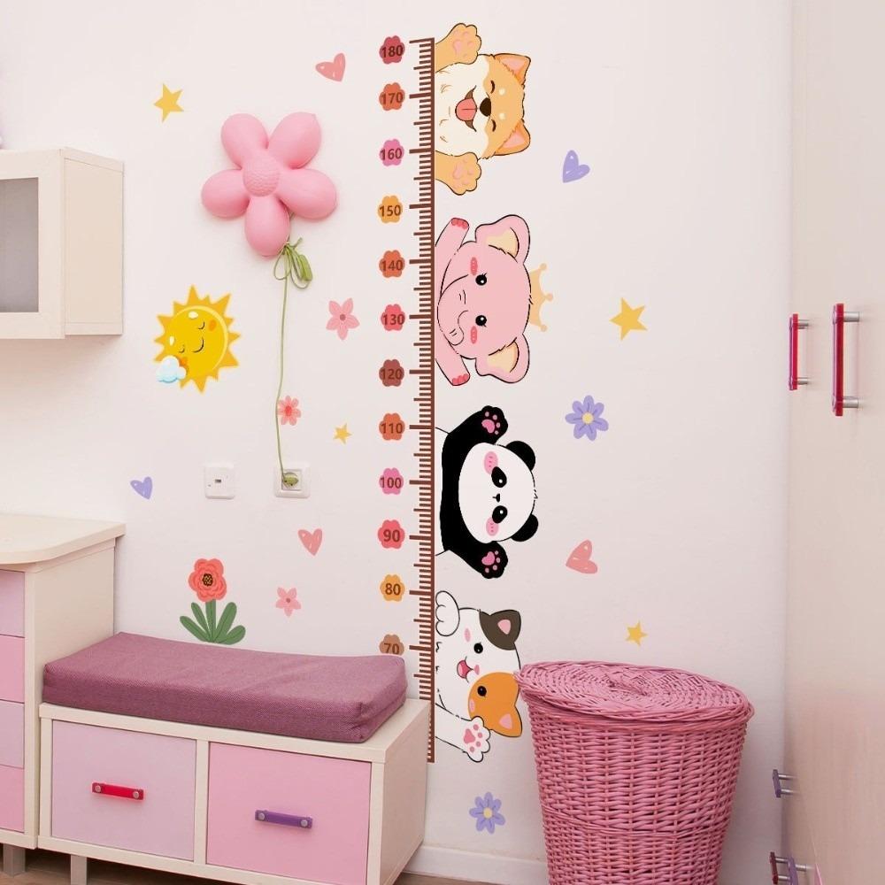 Self-Adhesive Self-Adhesive Wall Decals Waterproof Children's Height Chart Background Decorative