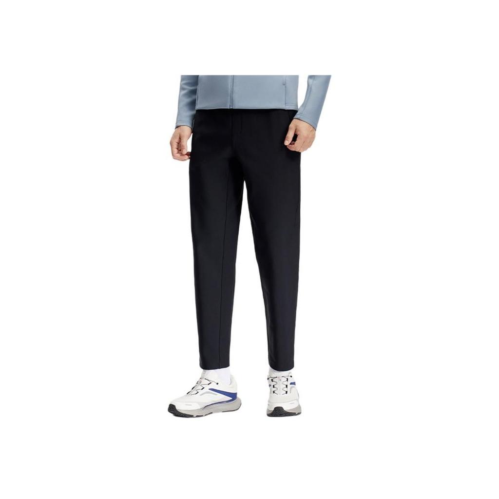 Fila Однотонные повседневные трикотажные спортивные брюки прямого кроя для мужчин, низ, глубокий черный A11M411611F-BK