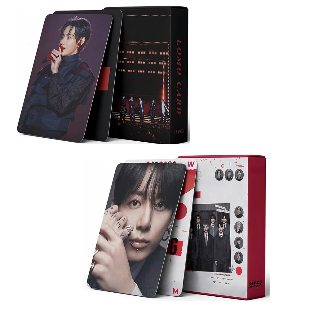 55Pcs Photo Small Lomo Card Kpop Idol Album Boy Group Arir Flash Card Postcard Fans Photo Collectible Cards Party Favors Gifts