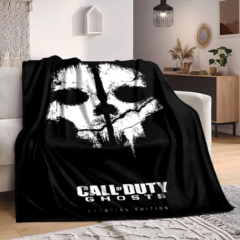 1 шт. Плед Call of Duty, мягкий, удобный, с цифровой печатью, всесезонный, многоцелевой, вязаный, для кровати, офиса, дивана, домашний декор