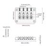 Фиксированный бридж для электрогитары, цинковый сплав, 4-струнный гитарный бридж с роликовым хвостовиком