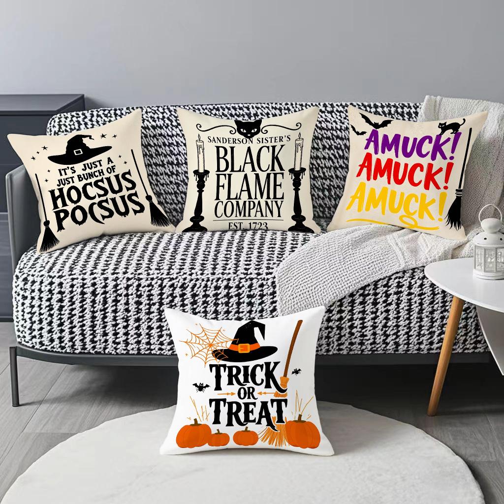 Подушка Серии Хэллоуин Привидение Ведьма С Принтом Подушка Домашняя Подушка для Дивана Наволочка Набор для Украшения Спальни
