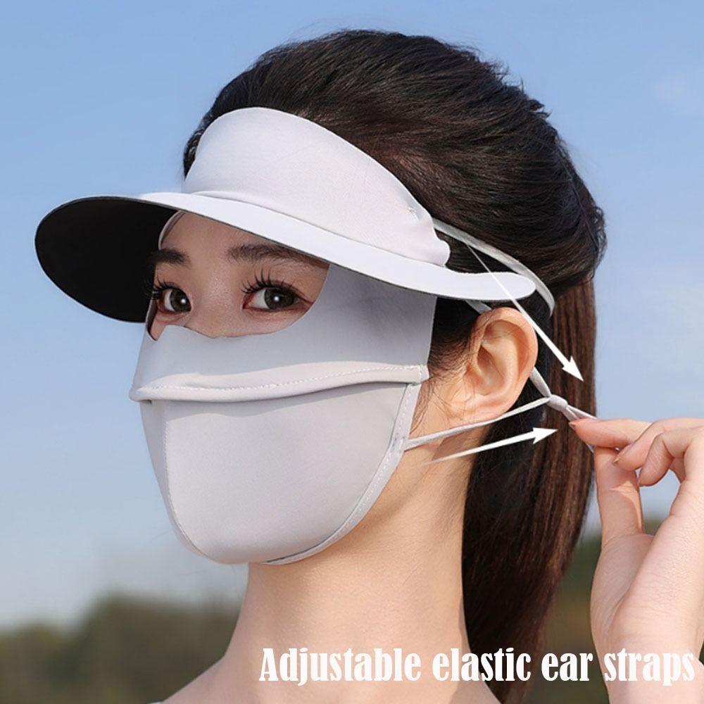 Маска для лица с петлями для ушей и козырьком Женское защитное полотенце для лица Модная маска для велоспорта Лето