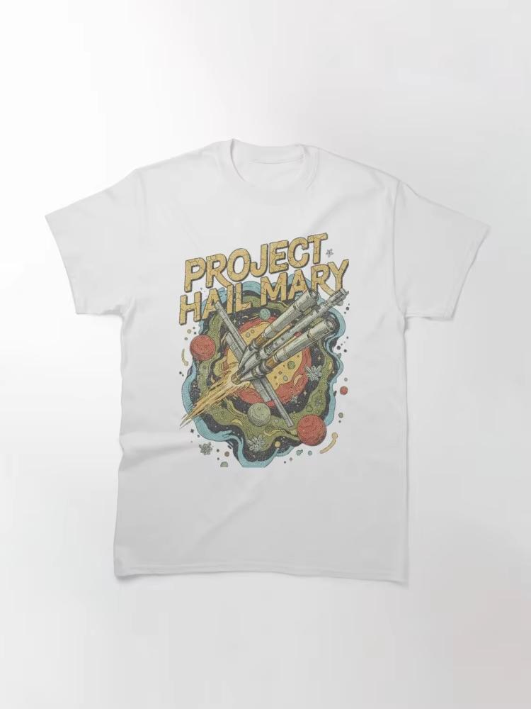 New movie Project Hail Mary graphic Cotton unisex shirt Summer Unisexs Fashion oversized Tshirt Novels movie merchandise