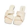 Ladies Shoes On Sale 2025 Concise Open Toe Women's Slippers Solid Daily Sandals Women Square Toe Low Heel Plus Size Slippers