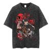 Vintage Washed Anime Berserk Guts Face T Shirt Swordsman Gatsu Sacrifice Zodd T-shirt Men Women Cotton Casual Oversized T-shirts