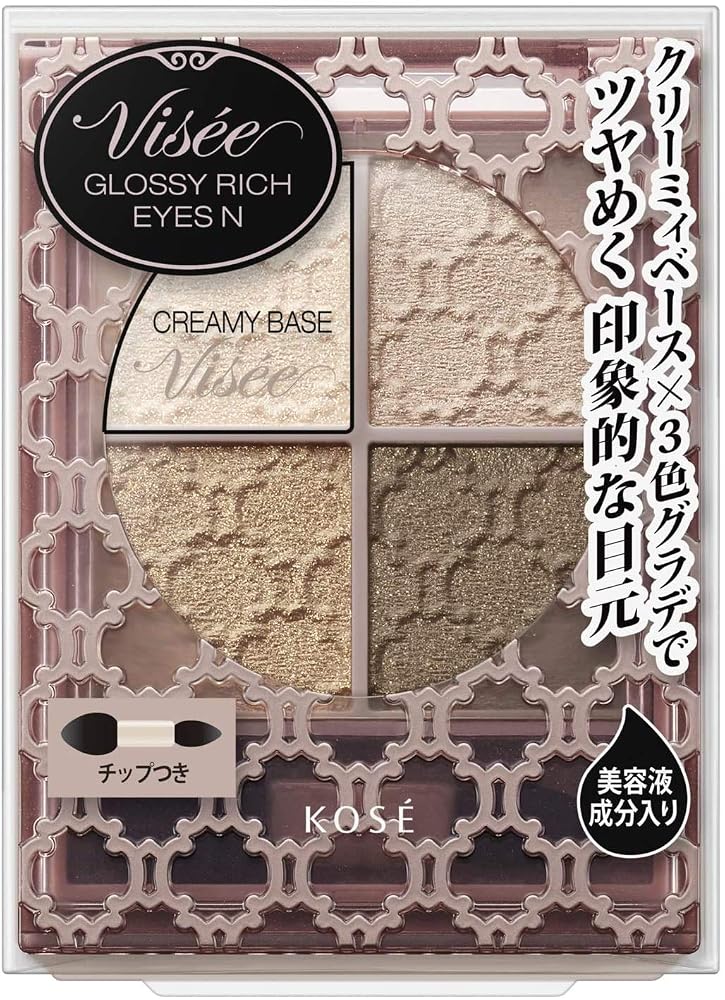Visee Палетка теней для век Glossy Rich Eyes N 4,5 г BE-1 Светло-бежевый 1 шт.