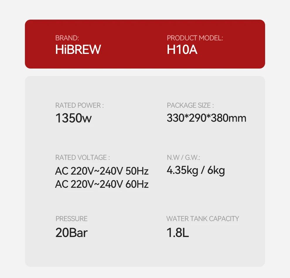 Coffee Semi-automatic Expression, Adjustable Temperature, 58mm-58mm, Cold and Hot Coffee Maker, Metal Box, W 20 Bar, H10A
