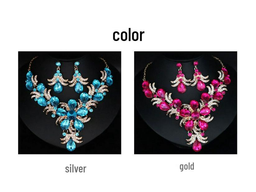 Преувеличенное ожерелье-подвеска из рубинового агата для свадебного наряда