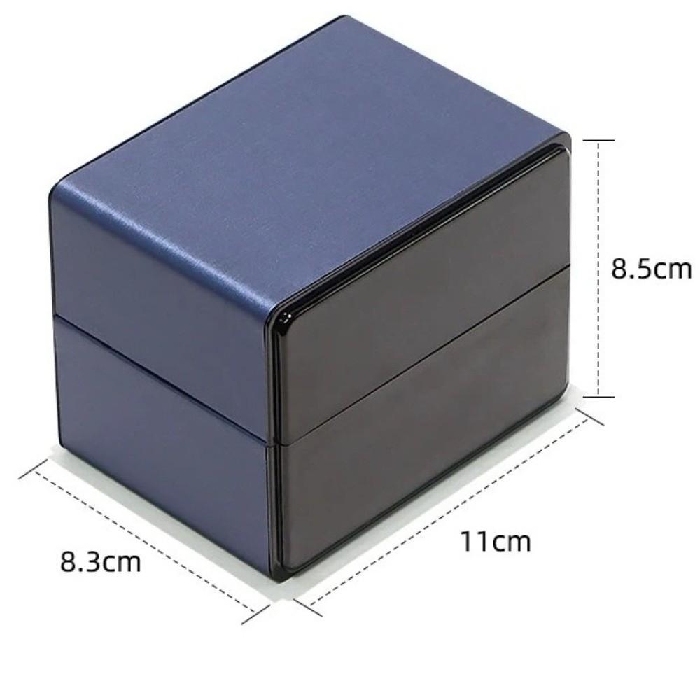 Exquisite PU Leather Watch Box Flip-Top Lid with LED Light Wristwatch Display Case Bracelet Storage Single Watch Gift Box Watch
