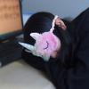 Fashion 3D Unicorn Sleeping Eye Mask Cute Cartoon Gradual Change Plush Travel Eyeshade Cover