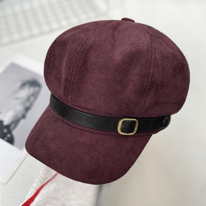 Ретро Универсальный Шерстяной Берет Подчеркивающий Лицо Утиный Язычок Восьмиугольная Шляпа Детская Теплая Ветрозащитная Шляпа Газетчика