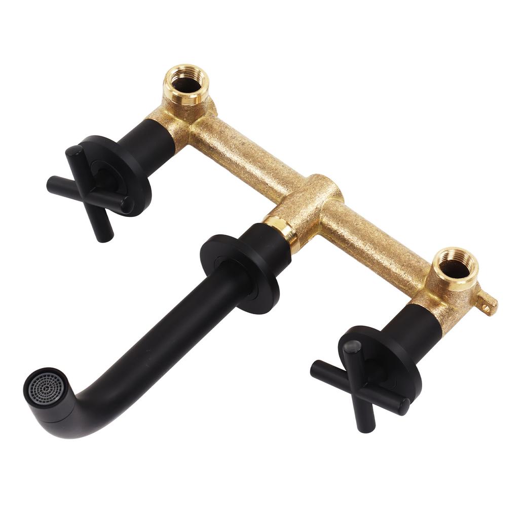 Настенный смеситель для раковины, смеситель с горячим и холодным изливом, смеситель для ванны, для ванной комнаты, внутренний и внешний