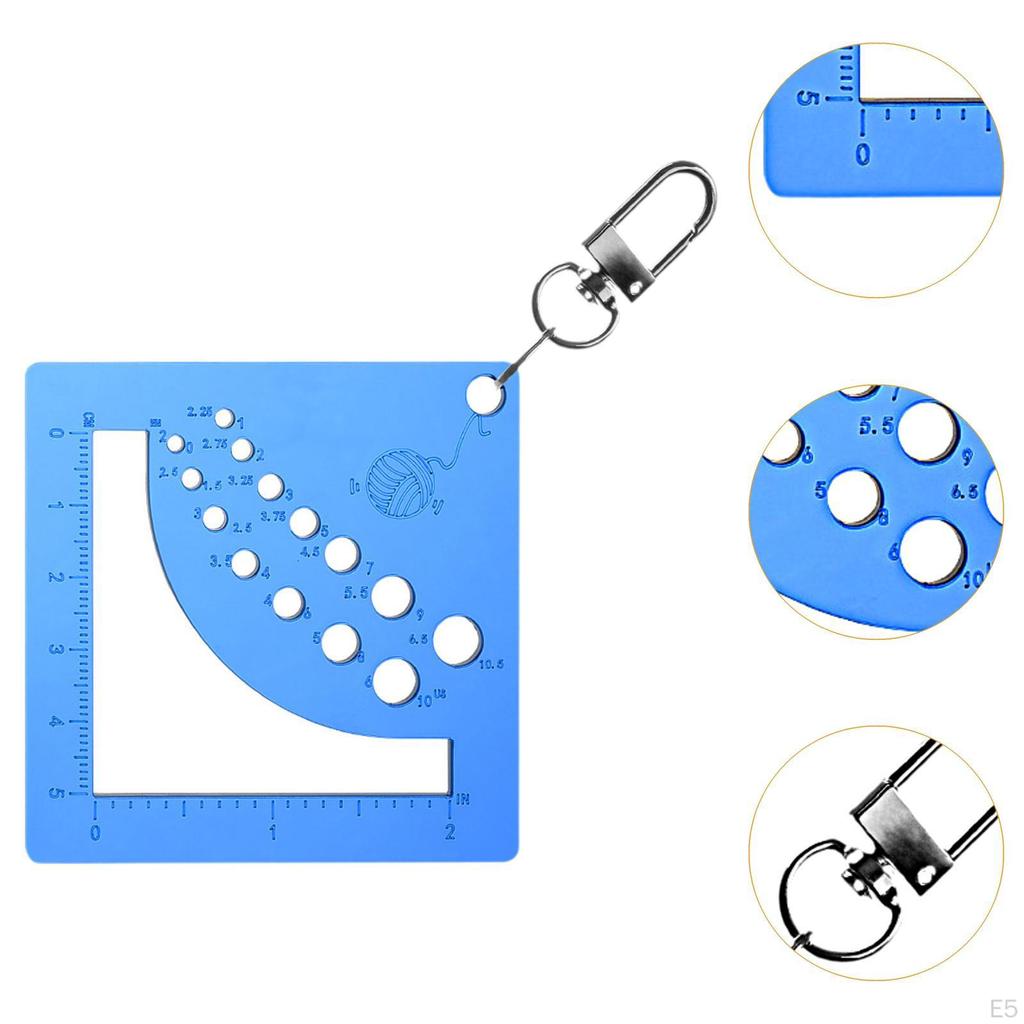 Knitting Pin Gauge Ruler, Sweater Measuring Measure Tool for Crocheting