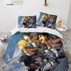 Пододеяльники Anime New Titan, комплект постельного белья с 3D-принтом «Атака титанов», пододеяльник с мультяшным принтом, двуспальное односпальное постельное белье
