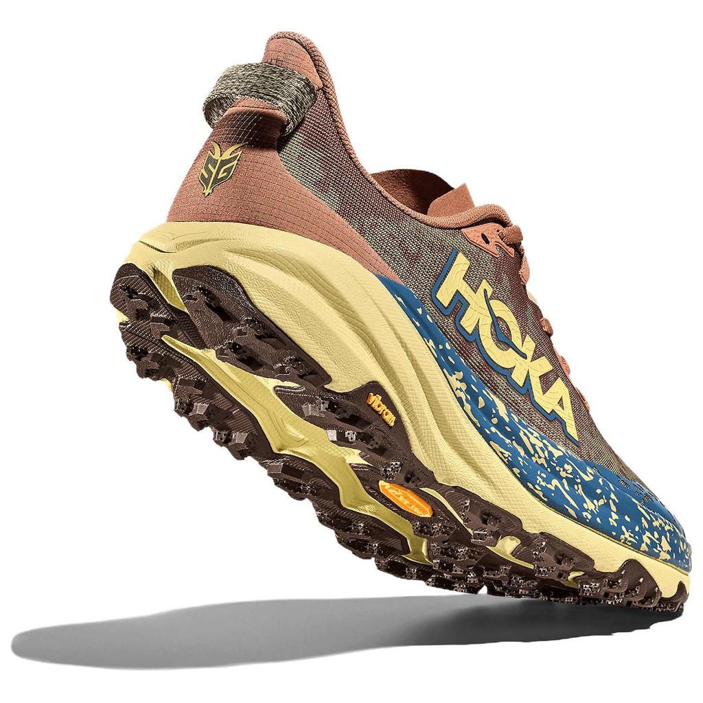HOKA One One Speedgoat 6 Удобная Универсальная Амортизация Дышащая Поддержка Низкий Верх Кроссовки для Трейлраннинга Мужские Кроссовки Коричневые 1147791-MPLC
