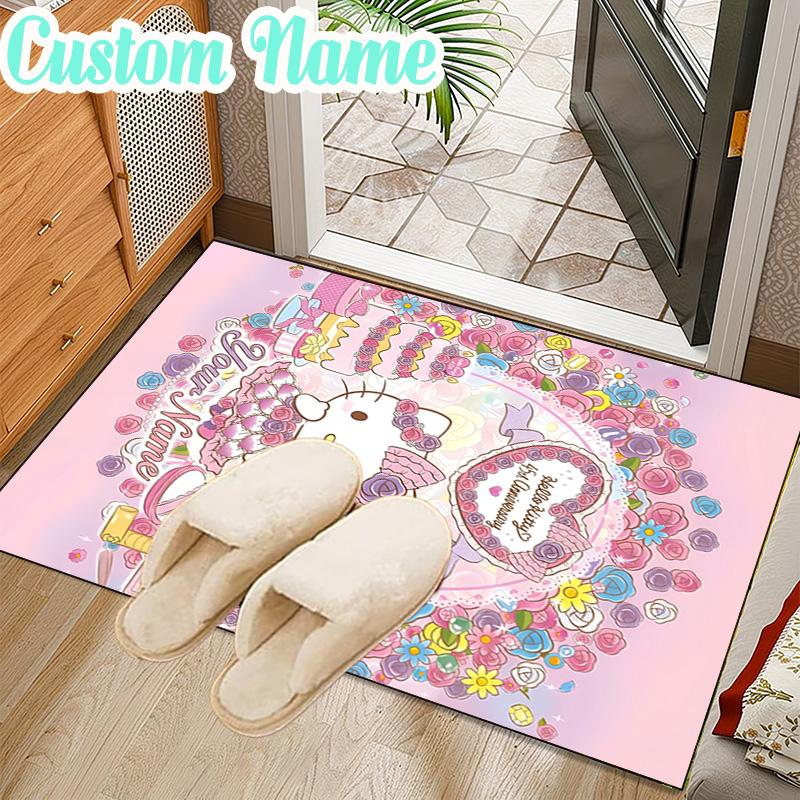 Custom Name Melody's Sweet Adventure Rug Office Rug Chair Mat Non Slip Carpet Rugs for Bedrooms Dining Room Living Room Home Decor gifts