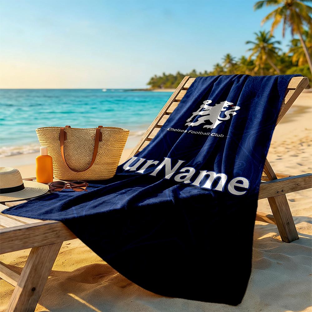 Chelsea Customized Name Beach Towel Super Soft & Absorbent Suitable for Sports Travel Swimming Yoga Bathroom Beach And Pool