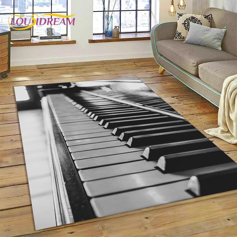 3D Dream Piano Key Музыкальный инструмент Мультяшный коврик Большой, ковер для дома Гостиная Диван Коврик Декор, детский нескользящий напольный коврик