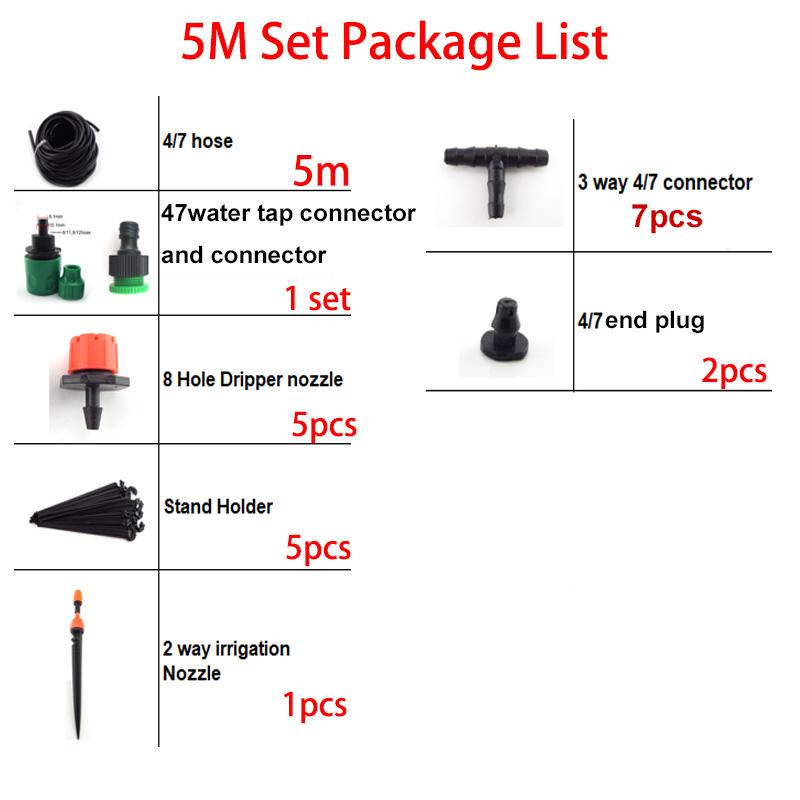 Plant Water Micro Drip Irrigation Nozzle Watering Set System Adjustable Kits Spray Cooling Home Yard Tools