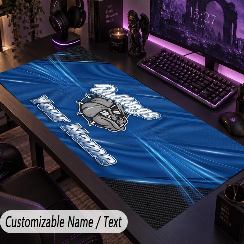 Large Mouse PadCanterbury-Bankstown Bulldogs Custom Name Text Personalized Desk Mat Non Slip Gaming Pad