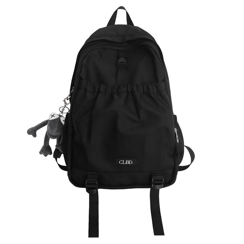 Студенческий школьный рюкзак, однотонный рюкзак большой емкости, рюкзак для старшей средней школы на открытом воздухе