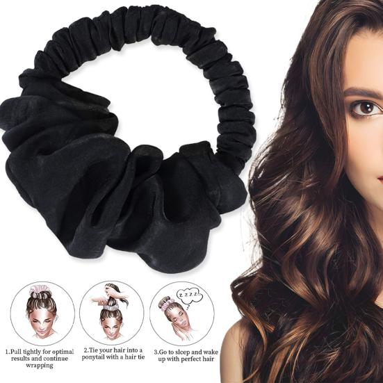 No Heat Hair Curler Women Overnight Sleeping Hair Curling Scrunchie Soft Hair Roller Strap Long Medium Hair Curls Styling Tool
