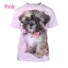 Новая 3D футболка для мальчиков с принтом животного собаки в стиле Харадзюку, летняя повседневная с коротким рукавом, уличная одежда, свободный топ