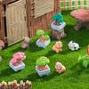 Figurines Miniatures Cute Small Tree Potted Micro Landscape Ornaments For Home Decorations Office Desk Accessories
