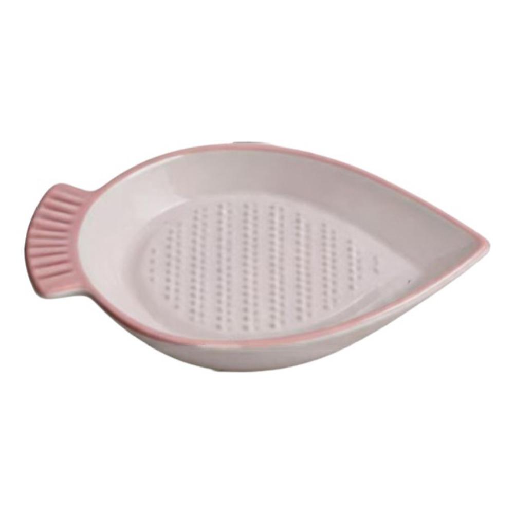 Ceramic Garlic Ginger Grater Non-Slip Garlic Shredding Plate Seasoning Dipping Dish Restaurants