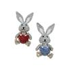 Rabbit Rhinestone Pin Brooch, Diamond Alloy Brooch, Little Rabbit Cute Animal Brooch Clothing Corsage