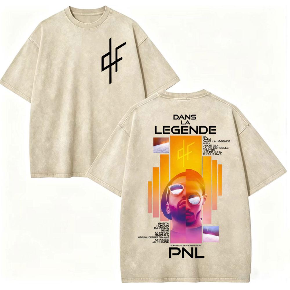 Vintage Washed Rap Group Pnl Album Print T Shirt Men Women Fashion Hiip Hop Tshirt Summer Casual Cotton Short Sleeve Tshirts