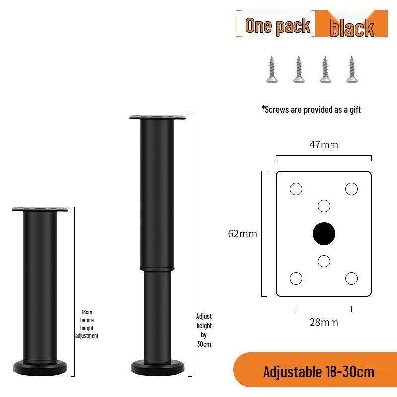 Регулируемые телескопические ножки для мебели: Шкаф, ТВ-тумба, Кровать и Ножки для поддержки дивана