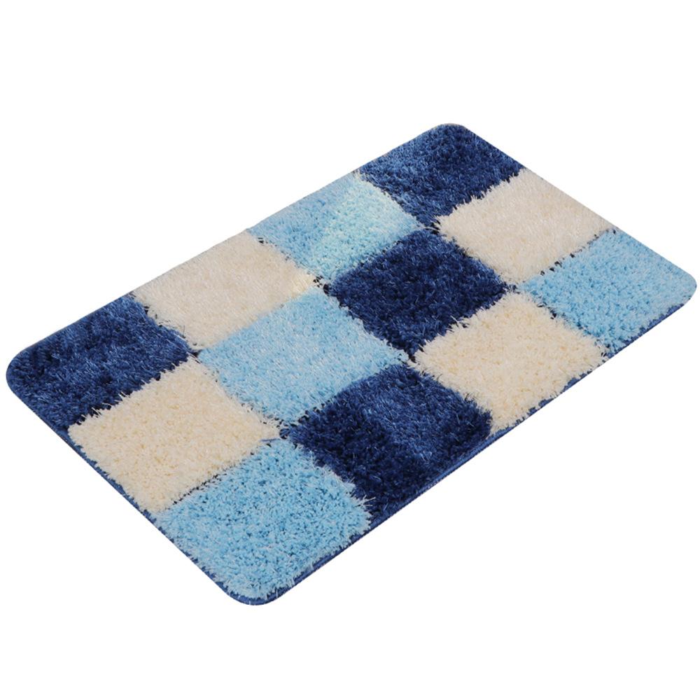 Thickened Geometric Bathroom Carpet Three-piece Bathroom Floor Mat Non-slip Mat Rectangular Foot Mat Entry Door Absorbent Mat