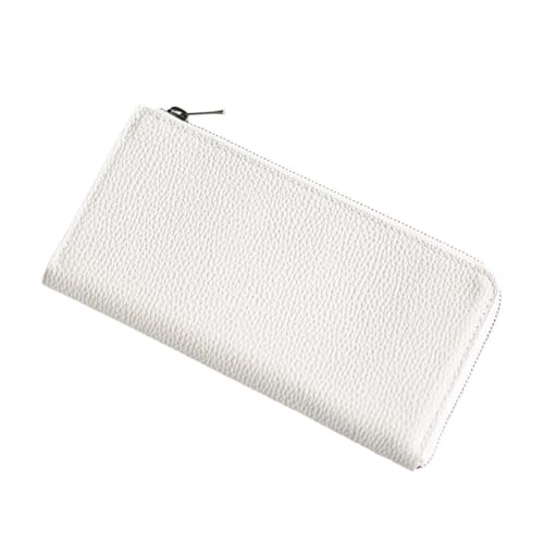 [STATUSY] il modo ZIP concept L-shaped zipper genuine leather long wallet (for left-handed, white)