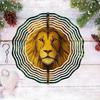 Kaijit - 1pc Metal Wind Chime, Golden Lion Pattern Decorative Spiral Hanging Garden Wind Chime, Powered Art Craft, Two-Way Rotatable